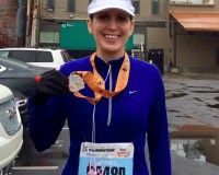 Lisa ran the Derby mini marathon in honor of her friend, who is fighting colon cancer